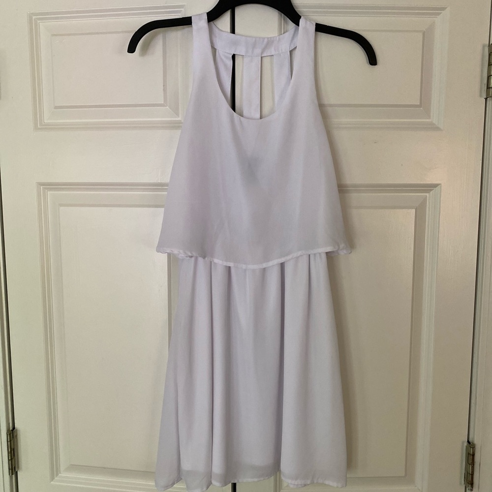 Rue 21 Flowy white dress with pretty back detail
